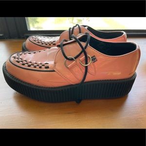 Coral/peach US women size 11 TUK Footwear creepers